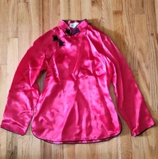 cheongsam blouse traditional mandarin collar black frog closure knots