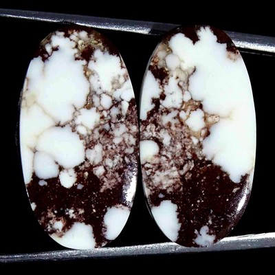 23.00Cts Natürlich Wild Pferd Magnesit Jaspis Oval Paar Lose Edelstein 12x23x4mm