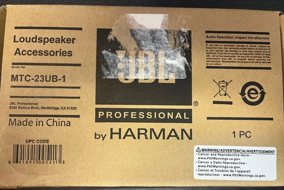 JBL MTC-23UB-1-WH U-Bracket for Control 23-1 Loudspeaker Black - Image 3 of 4