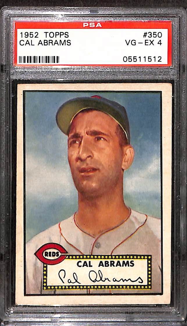1952 Topps #350 CAL ABRAMS PSA 4 VG-EX 05511512