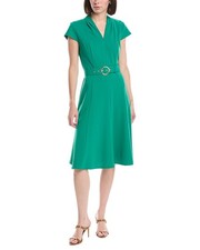 Sharagano Short Sleeve A Line Dress Women's