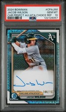 2024 Bowman - Chrome Prospect Autographs Jacob Wilson #CPA-JWI Choice Ref /150 