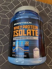 New BodyTech Whey Protein Isolate Powder Unflavored 1.5 lbs 22 Serv Bb 12/31/25