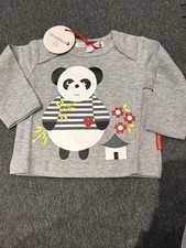 Long Sleeve panda T-shirt By Olive And Moss 0-6 months Unisex Boy Girl Top