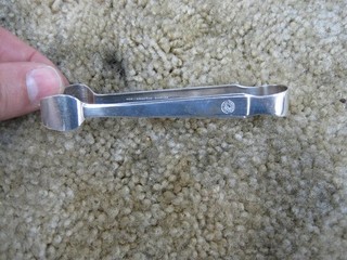 Northern Pacific Embassy Pattern sugar tongs.
