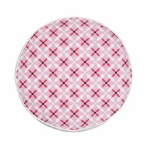 15in Round Cotton Throw-Pillows, 15 x 15, Pink Quatrefoil