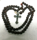 Carved Beads Rosary marked Roma — photo 1