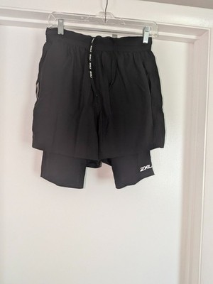 2XU Lined Shorts Compression lined 5 In short black Large Men's Athletic shorts