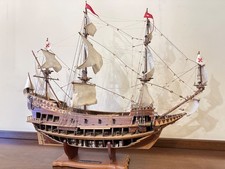 VELIERO SAN GIOVANNI BATTISTA - MODELLO IN LEGNO FATTO A MANO - cm 74 - H 70cm