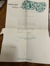 Lawrence Welk Personal Autographed Letter (1954) & Welk Christmas Music Booklet