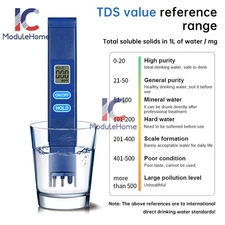 TDS Meter Digital Tester Water Quality Testing Tool for Drinking Water 0-9990ppm