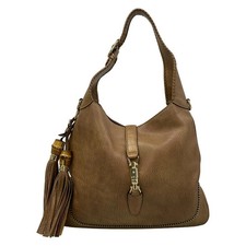 Borsa a tracolla Gucci Jackie Indy in pelle marrone usata