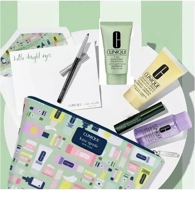Clinique x Kate Spade 7 Pcs Gift Set Moisturizing Lotion Remover Quickliner Day