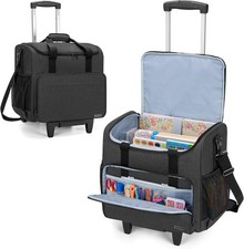 Stylish Rolling Craft Bag with Wheels  Adjustable Strap for 12x12 Scrapbooks