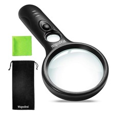 3X 45X Magnifying Glass Lens Black Handheld Reading Inspection Jewellery Crafts