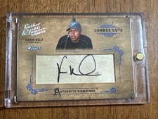 Vernon Wells 2004 Donruss Leather & Lumber Lumber Cuts Auto #d /160 Blue Jays