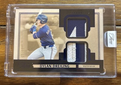 2025 Panini Three And Two Prospect Dual Jerseys Dylan Dreiling Dual Patch /15
