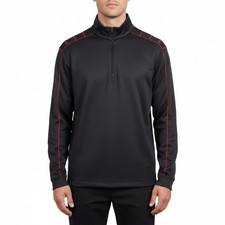 NIKE GOLF Men Large Black DriFIT Quarter Zip Long Sleeve Athletic Pullover Shirt