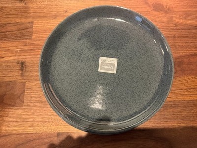 Denby dunkelgrau gesprenkelt Coupe Speiseteller (3er Set) brandneu