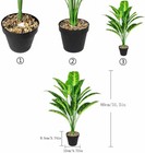 Rozwkeo Artificial Plants in Pots Large Fake Tree Floor Faux Tropical Plants ...