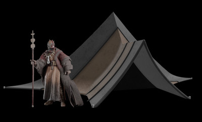 Star Wars Tusken Zelt für 3,75 Zoll (1:18) Figur Diorama