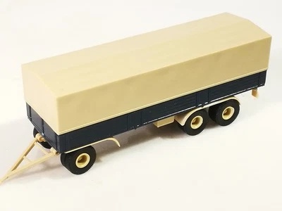 Brekina H0 1:87 3-achs Anhänger Pritsche Plane blau hellbeige ohne OVP - Bild 1 von 4