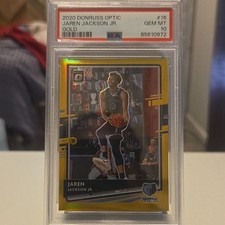 JAREN JACKSON JR 2020 Donruss Optic GOLD 10 PSA 10 GM #4/10 DRAFT PICK MATCH