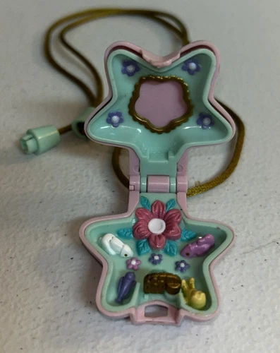 Mattel Polly Pocket Bluebird 1992 Locket With String Miniature Play Necklace
