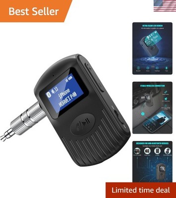 Bluetooth AUX Adapter for Car/Home - Noise Cancelling, Hands-Free, Fast Charging