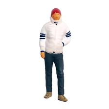 Painted 1/64 Diorama Figures Miniature Layout Figure for Desktop Ornament