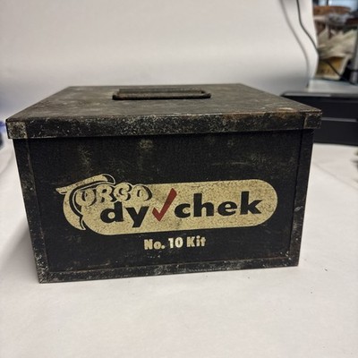 Vintage Turbo Dy-Chek Spek Penetrant METAL BOX KIT NO. 10 kit