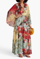 NWT Alice + Olivia Malinda Wrap Maxi Dress Caftan Oakley Floral Print 2