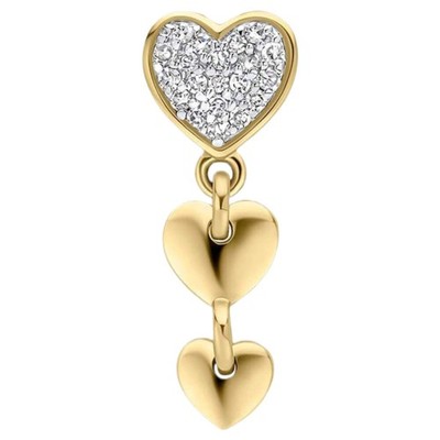 Elements Gold GP2375C Triple Heart Drop Anhänger in 9ct Gold