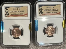 2025 P & D LINCOLN SHIELD CENT UNCIRCULATED ⭐ ENCASED LAST YEAR OF ISSUANCE!!