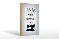 Holzschild Spruch 20X30 Cm NäHen Liebe Hat Viele Formen Deko Schild Wooden Sign