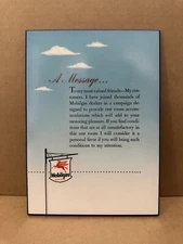 Mobilgas Clean Rest Room Sign NOS Gas Oil Garage Bathroom Pegasus Mobil