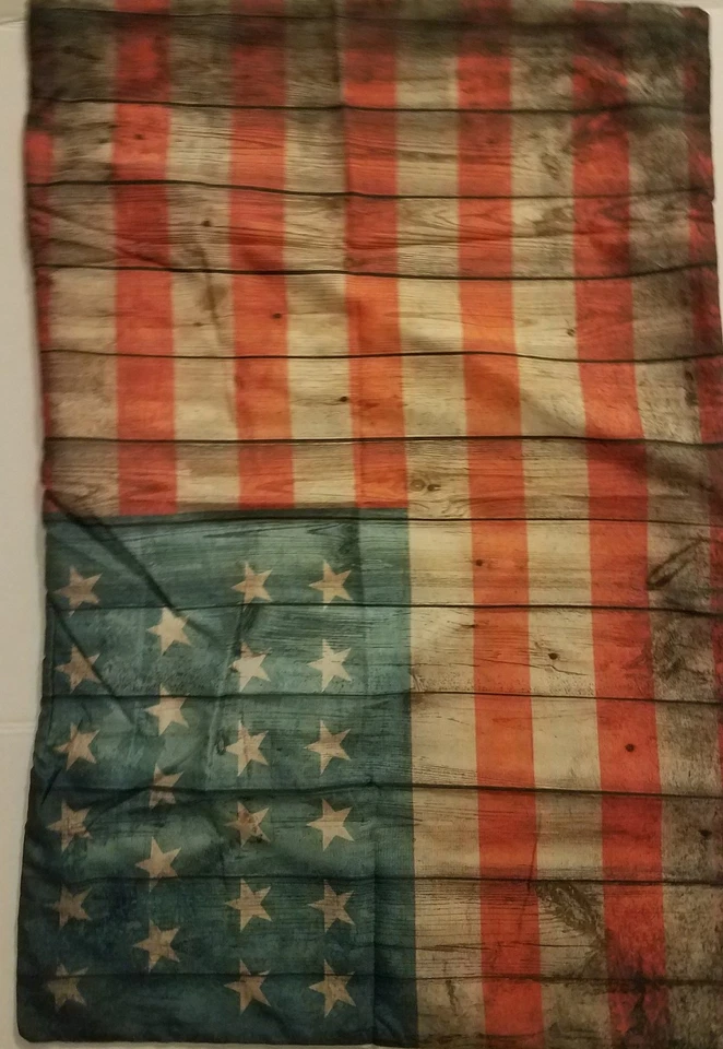 Ambesonne Rustic American USA Flag Duvet Cover Set (with 2 Pillow Shams) Queen - Image 3 of 3