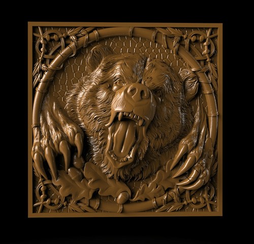3 Pcs STL 3D Models ANGRY BEARs for CNC Router Aspire Engraver 3D Printer ArtCam - Picture 2 of 4