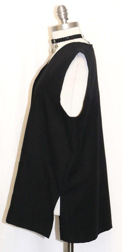 BLACK ~ Women German Evening Casual Church Dress Skirt Pants Suit VEST 42 14 L - 第 3/5 張圖片