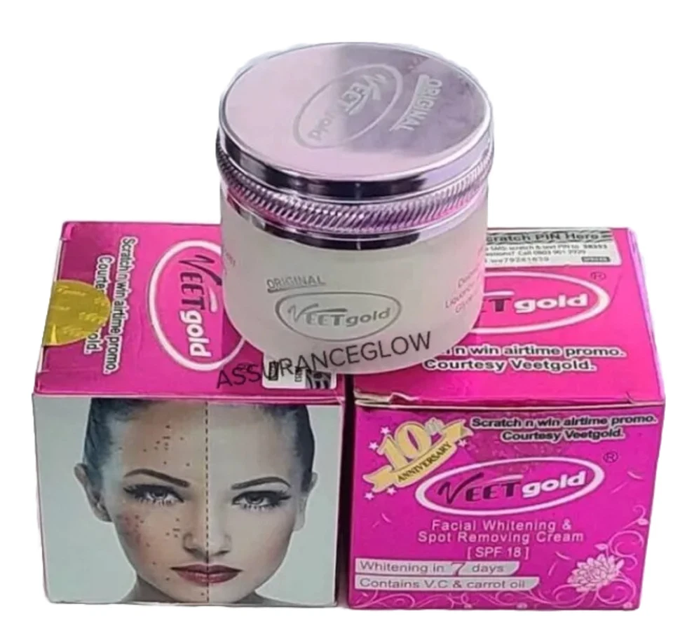 2x Veet Gold Face Spots Cream Results in 7 Days 2pcs SPF 18