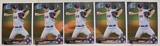 Tyler Ivey 2017 Bowman Draft x5 RC Rookie Prospect Chrome Base Lot HOUSTON ASTRO