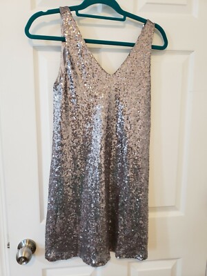 silver sparkly dress forever 21 Sequin Sweetheart Mini Dress in Black