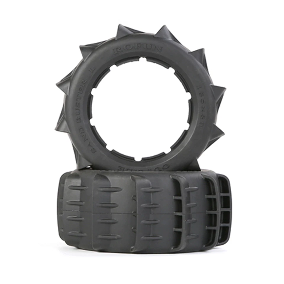 2pcs 185x80mm Hintere Wüsten-Sand Offroad-Reifen Gummi für 1:5 HPI Rovan Baja 5B - Bild 3 von 4