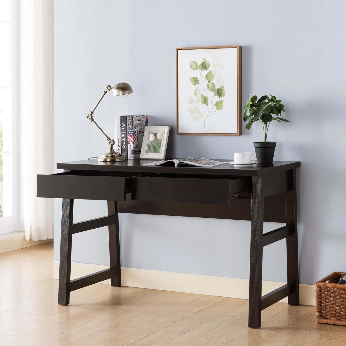 Red desk with drawers deals