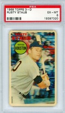1968 Topps 3-D Rusty Staub PSA 6 P1443