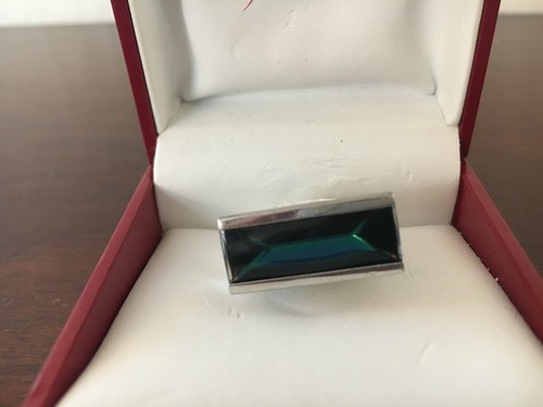 1 Anello Barra Iridescente Blu Cristallo Di Baccarat - Foto 3 di 7