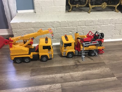 bruder tow truck with jeep assembly