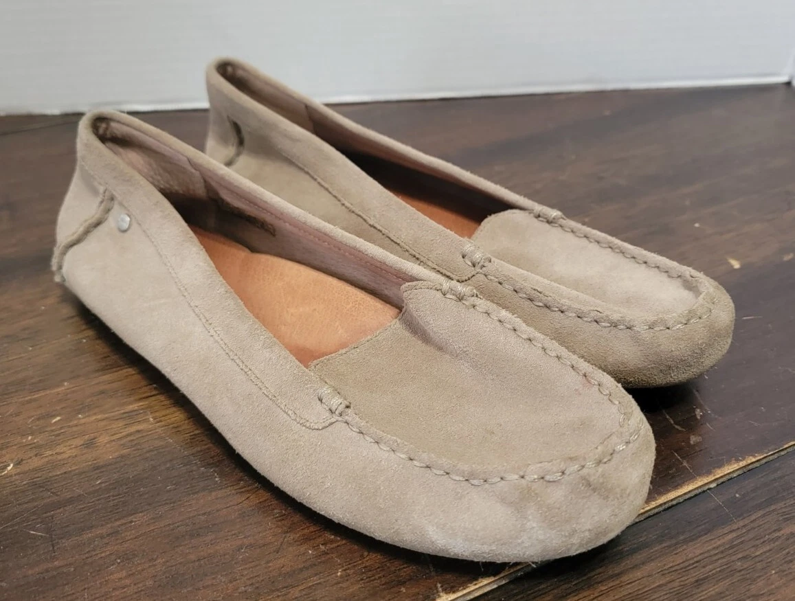 Scarpe mocassino donna UGG Milana grigio talpa scamosciato taglia 9