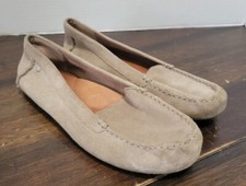 Women's UGG Milana Grey Taupe Suede Loafer Shoes - Size 9