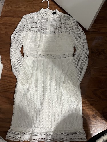 Schönes Kleid Bardut hellelfenbein Häkelärmel nach 5 Größe 6 einmal getragen - Bild 2 von 4